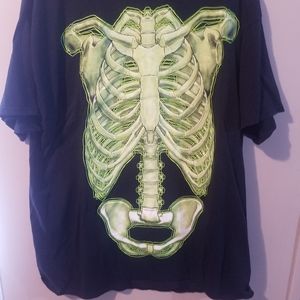 Glowing skeleton torso T-shirt